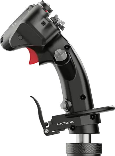 MOZA MH16 Flightstick for PC, Aviation-Grade Aluminum Alloy, 30 Programmable Inputs, 8-Way ALPS Hat Switch, Modular Design, Black