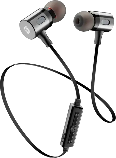 Casca Bluetooth Stereo Cellularline Motion In-Ear, Casti Wireless cu Banda de Gat si Inchidere Magnetica, Design din Metal, Microfon Integrat, Negru