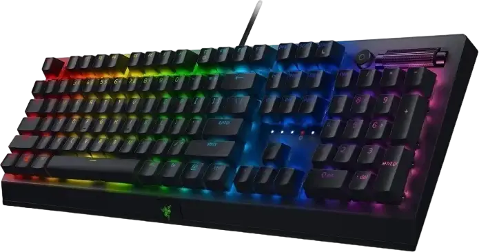 Razer BlackWidow V3 Full Size Mechanical Gaming Keyboard - Green Clicky Switches, Chroma RGB, Ergonomic Wrist Rest, Aluminum Frame, USB Wired
