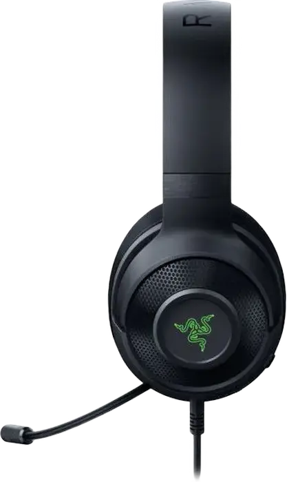 Casca Gaming Razer Kraken V3 X, Sunet Surround Virtual 7.1, Difuzoare TriForce 40mm, Microfon HyperClear Cardioid, Iluminare Chroma RGB, USB pentru PC si PS4