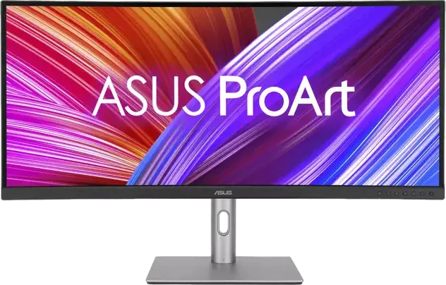 Monitor Curbat ASUS ProArt Display PA34VCNV 34.1" WQHD IPS, 3440 x 1440, 21:9, Culori 10-bit, HDR10, USB-C 96W PD, RJ45 Ethernet, Calman Verified, Argintiu