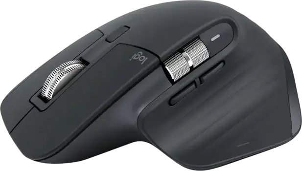Mouse Wireless Logitech MX Master 3S, Culoare Grafit, Senzor Optic Darkfield 8000 DPI, Rotiță MagSpeed, Tehnologie Quiet Click, Bluetooth și 2.4 GHz, Încărcare USB-C