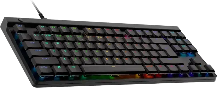 Tastatură Gaming Logitech G515 TKL cu fir, Switch-uri Low Profile GL Tactile, Capace Taste Double-shot PBT, Iluminare RGB, Construcție cu Amortizare Sonoră, Negru