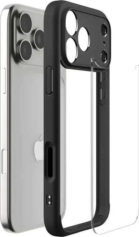 Spigen Ultra Hybrid Case for Apple iPhone 17 Pro, TPU and Polycarbonate Hybrid Construction, Slim Drop Protection Transparent Matte Cover