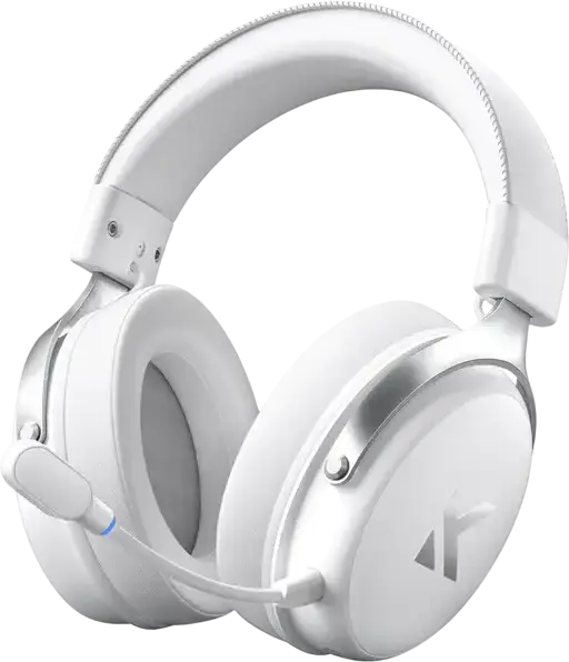 Casca Gaming MCHOSE V9 Pro, Alb Glacial, Wireless Tri-mod 2.4GHz Bluetooth Cablat, Sunet Surround 7.1, Difuzoare Neodim 53mm, Microfon AI Noise-Canceling, Baterie 250h