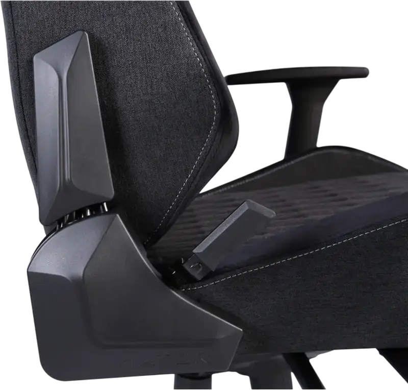 HATOR Ironsky Gaming Chair, Fabric & PU Leather, 3D Ergonomic Armrests, Multi-block Mechanism, Class 4 Gas Lift, 170° Recline, Max Load 120kg, Black