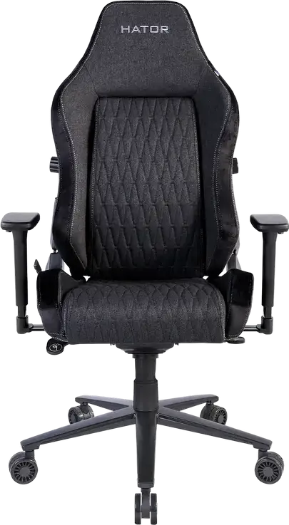 HATOR Ironsky Gaming Chair, Fabric & PU Leather, 3D Ergonomic Armrests, Multi-block Mechanism, Class 4 Gas Lift, 170° Recline, Max Load 120kg, Black