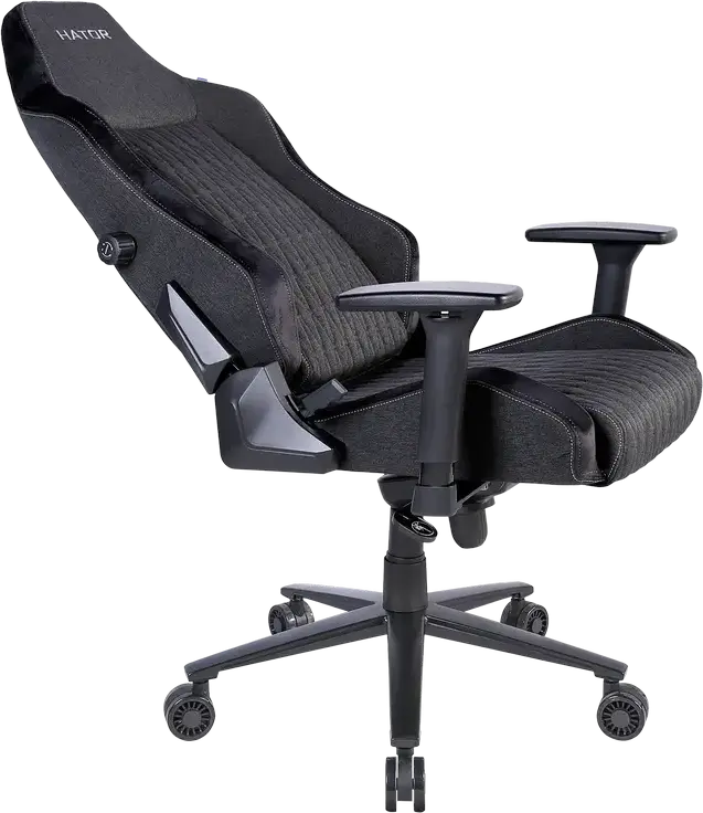 HATOR Ironsky Gaming Chair, Fabric & PU Leather, 3D Ergonomic Armrests, Multi-block Mechanism, Class 4 Gas Lift, 170° Recline, Max Load 120kg, Black