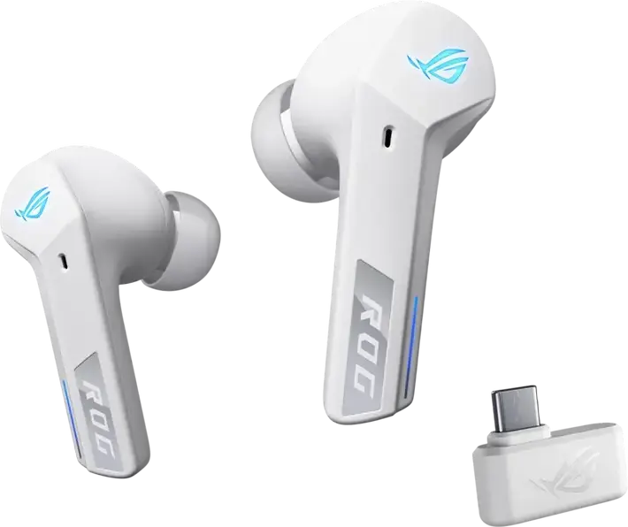 ASUS ROG Cetra True Wireless SpeedNova Gaming Earbuds, 2.4 GHz & Bluetooth 5.3, Adaptive ANC, Bone-Conduction AI Mic, 24-bit/96kHz Hi-Res Audio, RGB