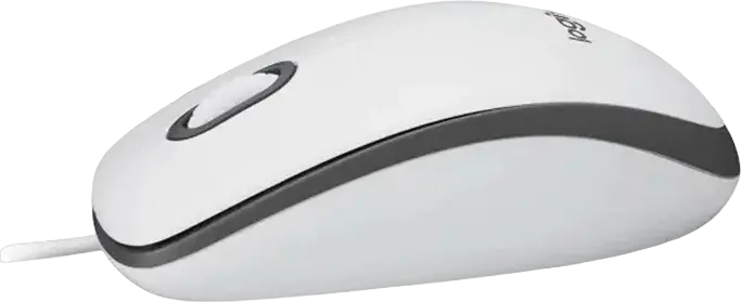 Logitech M100 Wired Optical USB Mouse, 1000 dpi Sensor, Ambidextrous Design, 3 Buttons with Scroll Wheel, 1.8m Cable, Compatible with Windows, MacOS, Linux