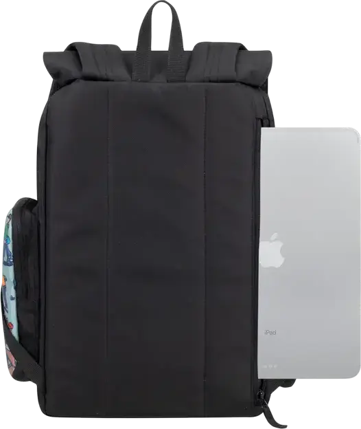 Rucsac Urban Rivacase Agora 5425 Skaters, Poliester Impermeabil, Volum 15L, Compartiment Laptop și Buzunar Tabletă 10.5", Negru