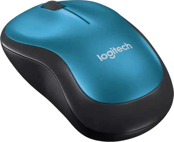 Logitech M185 Wireless Optical Mouse, Blue, 2.4 GHz Connectivity, 1000 DPI, USB Nano Receiver, Ambidextrous Design, Up to 12 Months Battery Life
