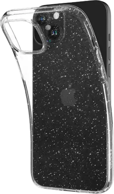 Spigen Liquid Crystal Glitter Case for iPhone 15 Plus, Shock-Resistant Transparent TPU Protective Cover with Raised Camera Bezel