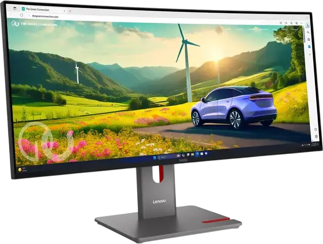 Monitor Curbat Lenovo ThinkVision P34WD-40 34", WQHD 3440x1440, IPS Black, 120Hz, 21:9, HDR10, Comutator KVM, Hub USB-C, Ethernet RJ45, Eclipse Black