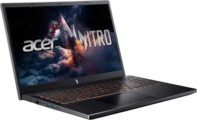 Laptop Gaming Acer Nitro V15 ANV15-52, 15.6" FHD 165Hz IPS, Intel Core i5-13420H, 16GB RAM, 1TB SSD, NVIDIA GeForce RTX 5050 8GB, Linux, Obsidian Black
