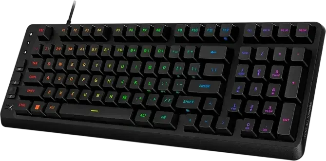 HyperX Eve 1800 Wired Gaming Keyboard, RGB Backlit Membrane, 12-Key Rollover, Anti-ghosting, Dedicated Media Buttons, NGENUITY Software, Black