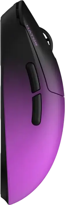 HATOR Quasar 3 Ultima 8K Wireless Gaming Mouse, Black/Violet, PixArt PAW 3950 30,000 DPI, 8000Hz Polling Rate, Optical Switches, 52g Lightweight, Tri-Mode Connection