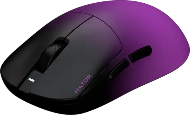Gaming Mouse HATOR Quasar 3 Ultima 8K Wireless, Negru | Violet