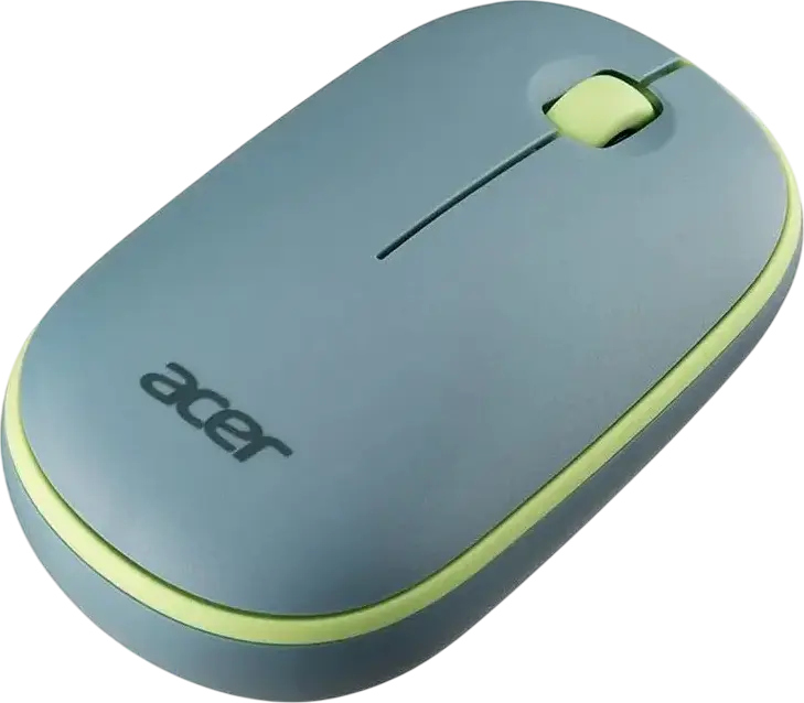 Acer AMR100 Wireless Optical Mouse, Blue, 1600 DPI, Silent Operation, Ergonomic Bubble Design, USB Receiver, Battery Powered