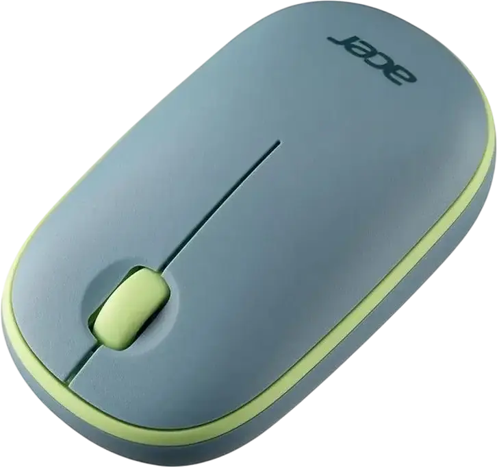 Acer AMR100 Wireless Optical Mouse, Blue, 1600 DPI, Silent Operation, Ergonomic Bubble Design, USB Receiver, Battery Powered