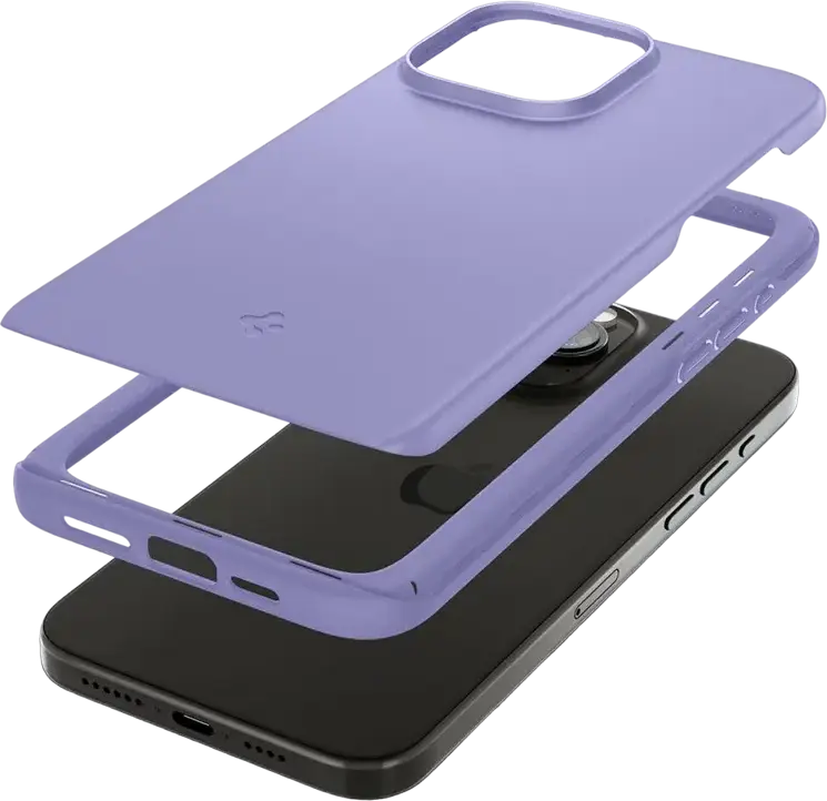 Husa Spigen Thin Fit pentru iPhone 15 Pro, Cover Ultra-Subtire 1.55mm din TPU si Policarbonat, Protectie la Impact, Design Slim cu Decupaje Precise