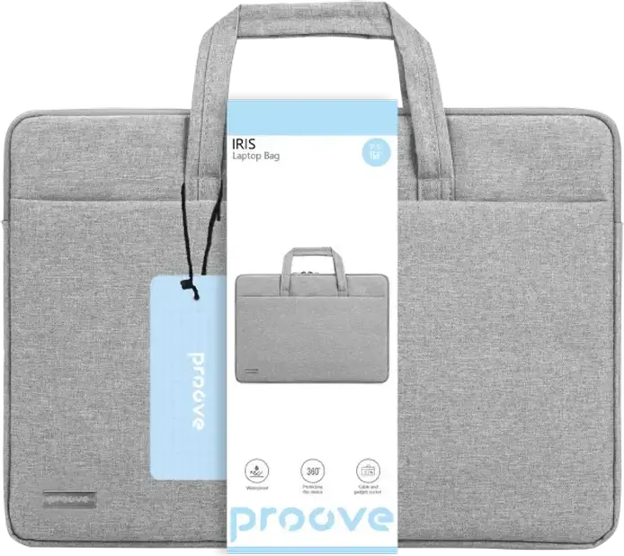 Proove Iris Laptop Bag for 15.6 inch Laptops, Waterproof 300D Oxford Polyester, Padded Protective Compartment, Slim Profile Unisex Case