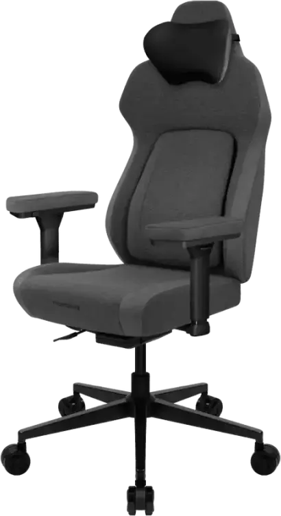 Scaun Gaming ThunderX3 Core Smart Loft, Material Textil Loft Weave, Cotier 3D, Scaun 2D, Mecanism SYNC5, Suport Lombar CORE.RDY, Gas Lift Clasa 4, Gri Inchis