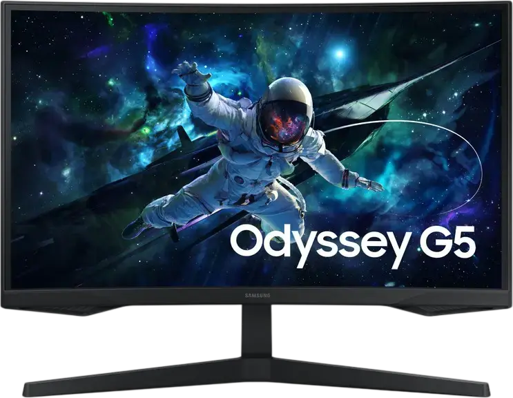 Samsung Odyssey G5 S27CG550E 27-inch Curved Gaming Monitor, WQHD 2560x1440, 165Hz, 1ms, 1000R, VA Panel, HDR10, AMD FreeSync, Black