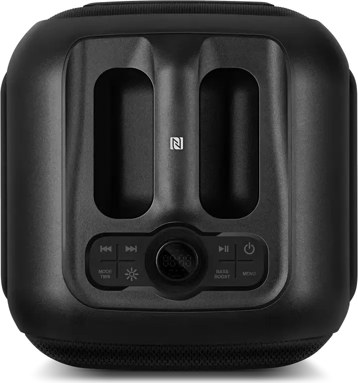 SVEN PS-880 Box Portabil Bluetooth, 110W RMS, Baterie 4500mAh, TWS, Matrice Luminoase RGB, Radio FM, Karaoke cu 2 Intrevari Microfon, USB-C PD, Negru