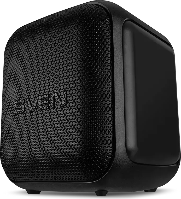 SVEN PS-880 Box Portabil Bluetooth, 110W RMS, Baterie 4500mAh, TWS, Matrice Luminoase RGB, Radio FM, Karaoke cu 2 Intrevari Microfon, USB-C PD, Negru