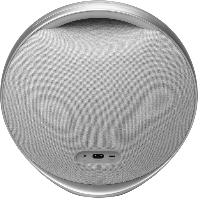 Harman Kardon Onyx Studio 9 Portable Bluetooth Speaker, Grey, 50W RMS, 120mm Woofer, 3 Tweeters, Bluetooth 5.3, 8h Battery, Recycled Aluminium, HK One App