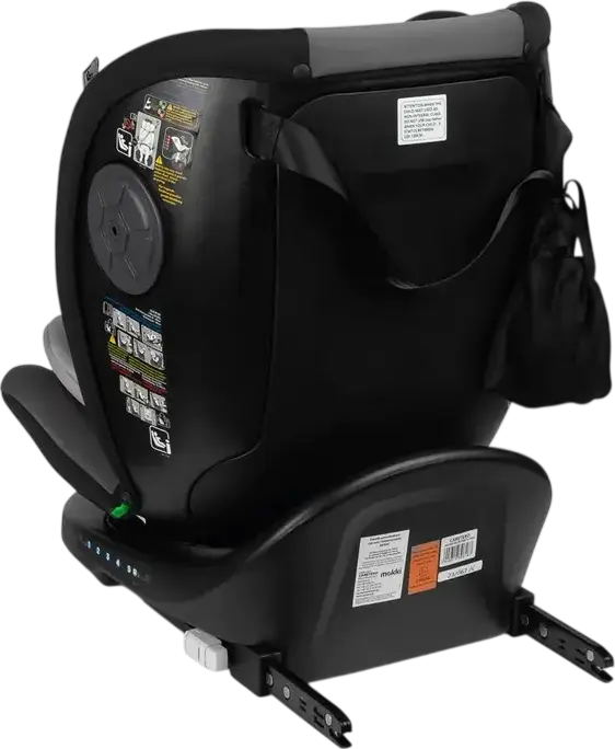 Caretero Mokki i-Size 360 Rotating Car Seat, Grey, ECE R129/02, ISOFIX & TopTether, 0-36 kg, 40-150 cm, 5-Point Harness, 7-Step Headrest, 0+/1/2/3 Groups