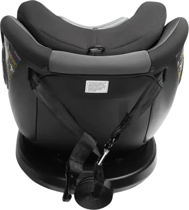 Caretero Mokki i-Size 360 Rotating Car Seat, Grey, ECE R129/02, ISOFIX & TopTether, 0-36 kg, 40-150 cm, 5-Point Harness, 7-Step Headrest, 0+/1/2/3 Groups