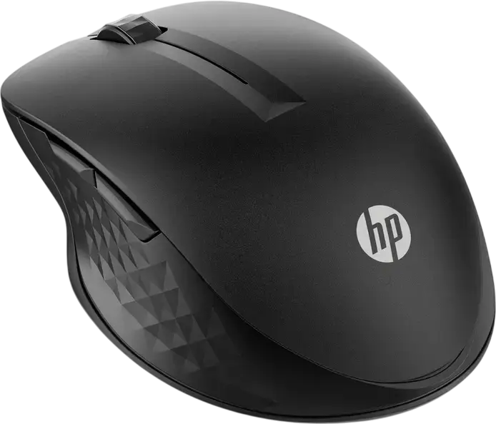 HP 430 Multi-Device Wireless Mouse 3B4Q2AA, Bluetooth & 2.4GHz, 4000 dpi Optical Sensor, 4 Programmable Buttons, Windows macOS Chrome OS, Jet Black