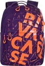 Rucsac zilnic RivaCase Heide, 15.6", Poliester, Violet/Portocaliu