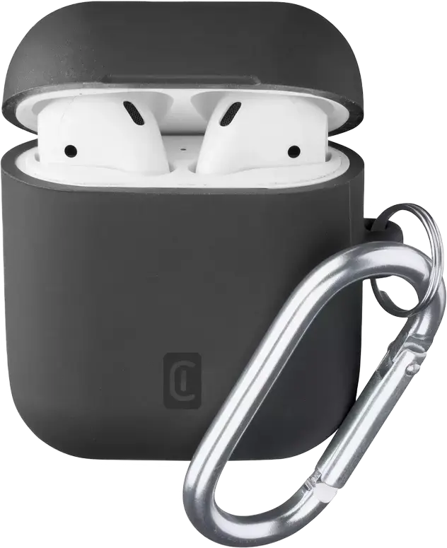 Husă pentru Airpods Cellularline Bounce - AirPods 1 & 2, Negru