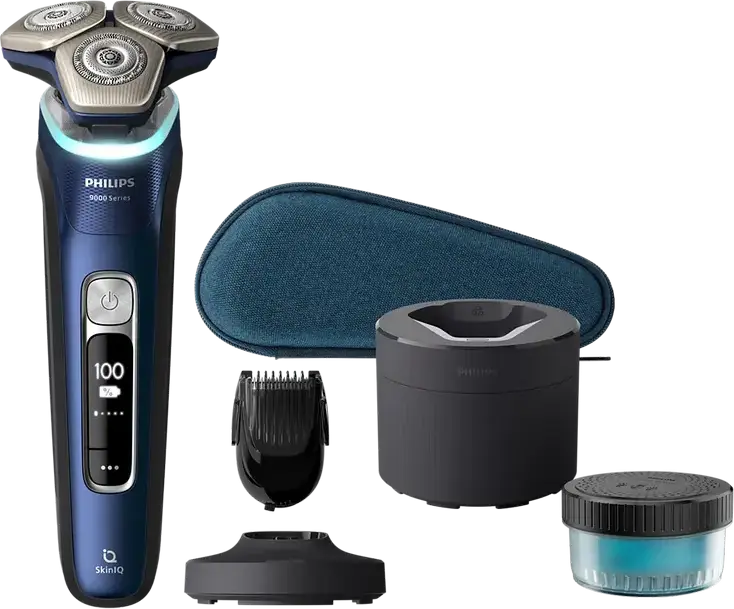 Электробритва Philips S9980/59 Series 9000 Limited Edition, технология SkinIQ Pressure Guard, роторные головки 360-D, Wet & Dry, станция очистки