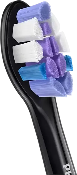 Philips Sonicare HX6056/88 Replacement Toothbrush Heads, Extra-Soft Sensitive Bristles, Fluid Action Plaque Removal for Adults, Black