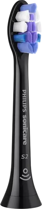 Philips Sonicare HX6056/88 Replacement Toothbrush Heads, Extra-Soft Sensitive Bristles, Fluid Action Plaque Removal for Adults, Black