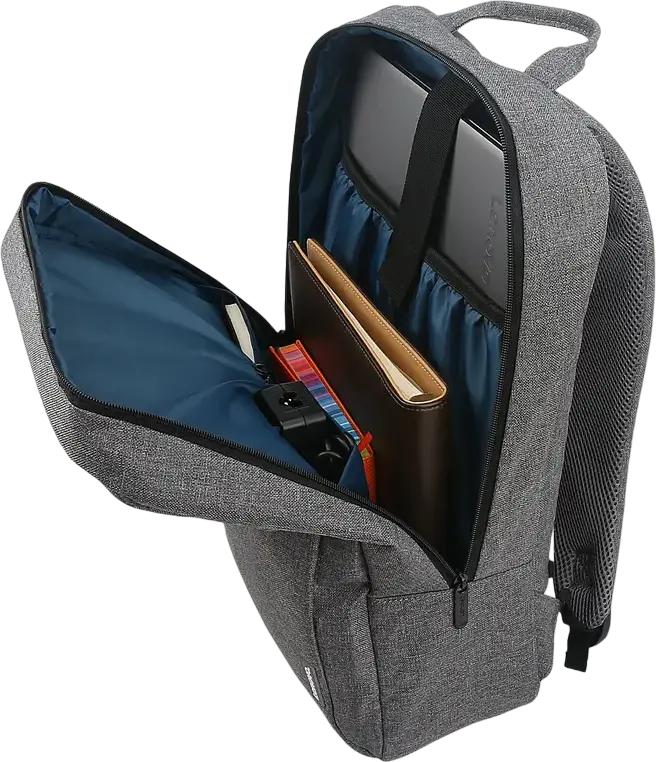 Lenovo B210 Laptop Backpack for 15.6 inch Laptops, Water-repellent Polyester, Grey, with Dedicated Laptop and Phone Pockets, Lightweight Design