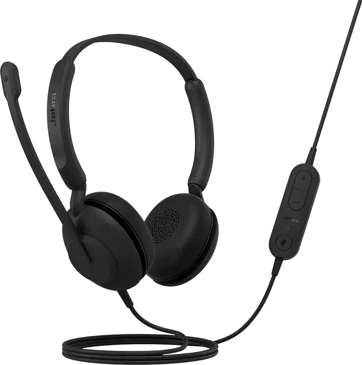 Гарнитура Jabra Evolve 10 для колл-центра, проводная USB-A, с шумоподавляющим микрофоном, встроенным управлением громкостью и функцией Mute, черная