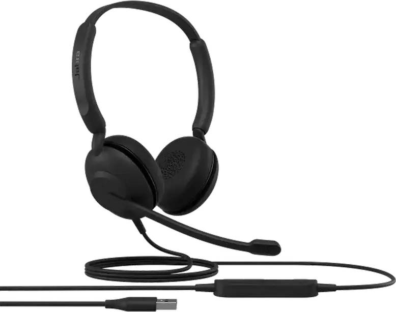 Гарнитура Jabra Evolve 10 для колл-центра, проводная USB-A, с шумоподавляющим микрофоном, встроенным управлением громкостью и функцией Mute, черная