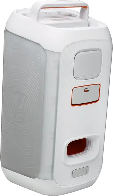 Портативная Bluetooth-колонка JBL PartyBox Club 120, 160 Вт RMS, защита IPX4, аккумулятор на 12 ч, динамическое световое шоу, входы для микрофона, Цвет: Белый