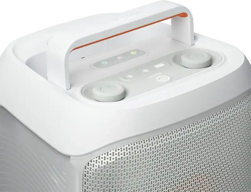 Портативная Bluetooth-колонка JBL PartyBox Club 120, 160 Вт RMS, защита IPX4, аккумулятор на 12 ч, динамическое световое шоу, входы для микрофона, Цвет: Белый