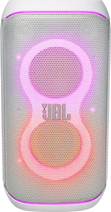 Портативная Bluetooth-колонка JBL PartyBox Club 120, 160 Вт RMS, защита IPX4, аккумулятор на 12 ч, динамическое световое шоу, входы для микрофона, Цвет: Белый