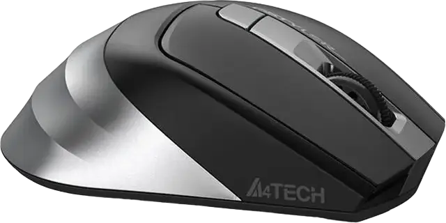 Беспроводная оптическая мышь A4Tech FG35 FStyler, Черный/Серый, 2.4 ГГц, регулируемое разрешение 1200/1600/2000 DPI, 6 кнопок, колесо Tilt-Shift, USB-ресивер