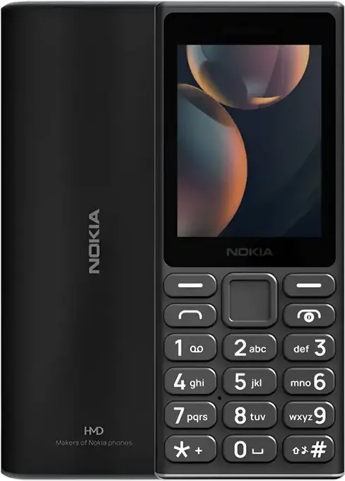Telefon Nokia 105 4G (2024), Ecran 2.4 inch, Dual nano-SIM, VoLTE, Stocare 128MB, microSDHC, Baterie 1450mAh, USB Type-C, Radio FM, Charcoal