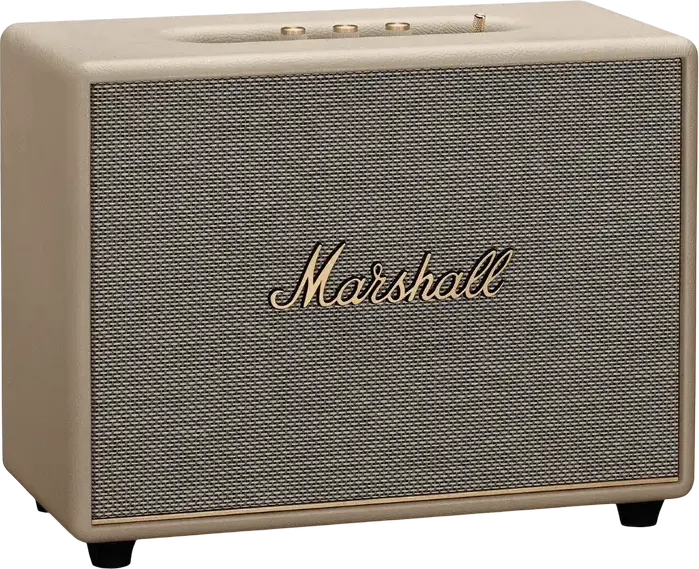 Marshall Woburn III Bluetooth Home Speaker, 150W RMS, 2.1 CH 3-Way Acoustic System, HDMI ARC, 3.5mm Aux, Mic/Guitar Input, Cream