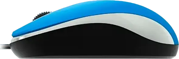 Genius DX-110 Wired Optical Mouse, Blue, 1200 DPI, 3 Buttons, Ambidextrous Design, USB Interface, 1.5m Cable, Compatible with Windows and macOS