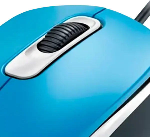 Genius DX-110 Wired Optical Mouse, Blue, 1200 DPI, 3 Buttons, Ambidextrous Design, USB Interface, 1.5m Cable, Compatible with Windows and macOS